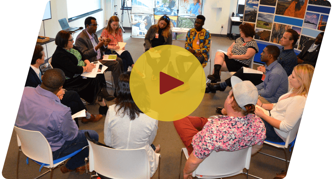 people learning in a classroom