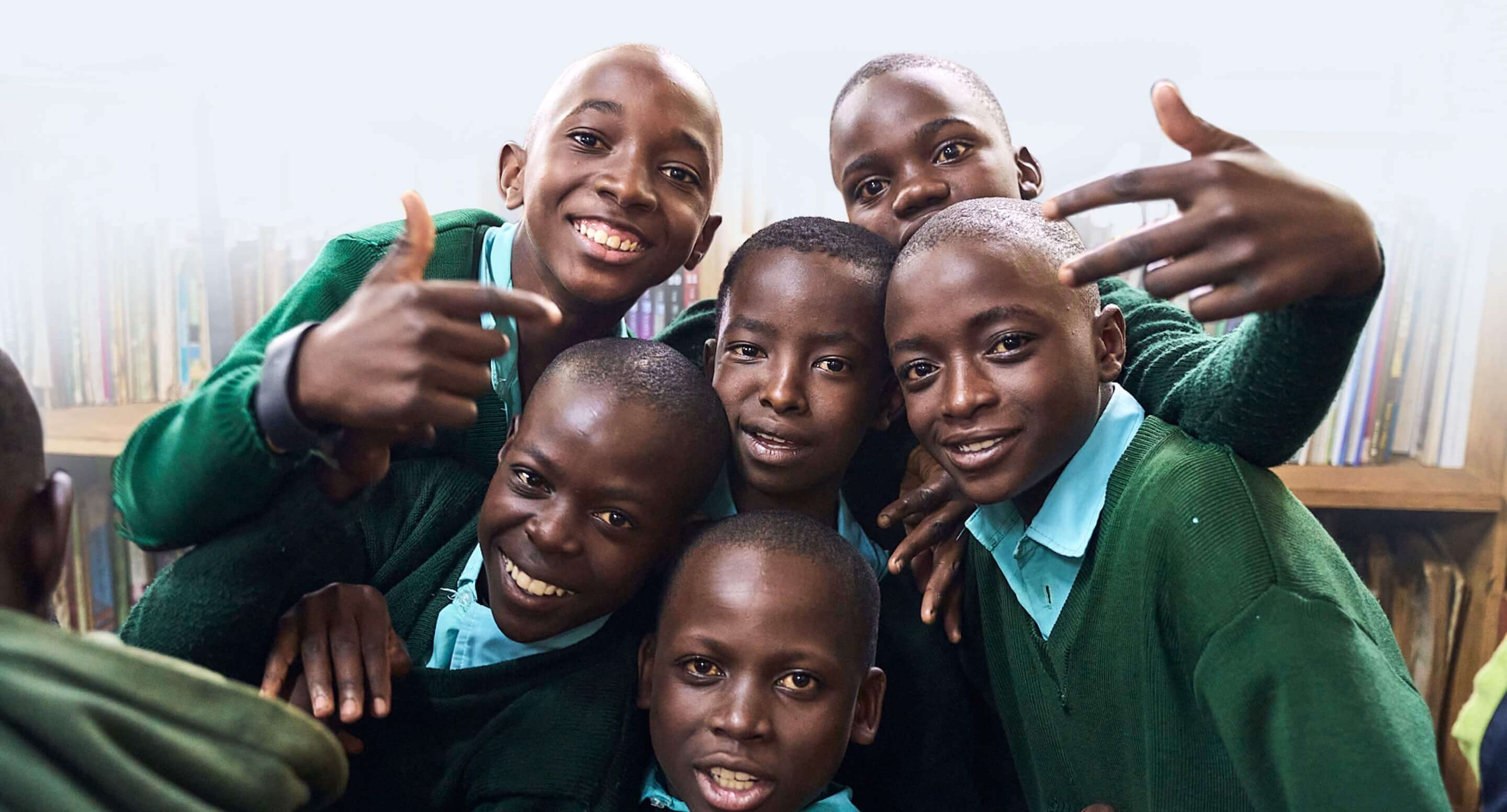 group of students smiling