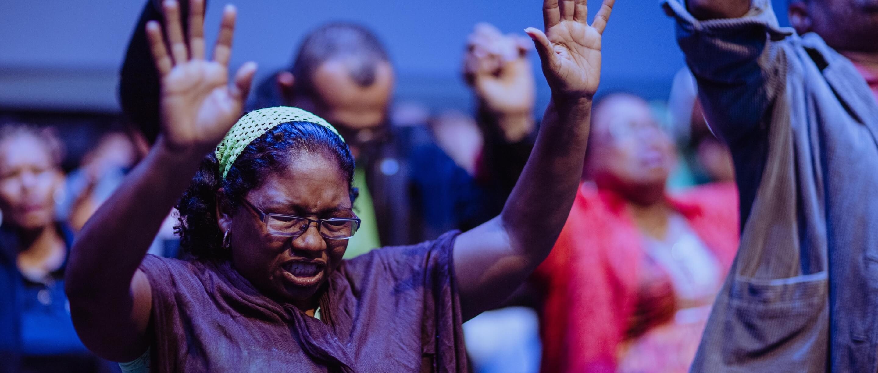 woman worshipping